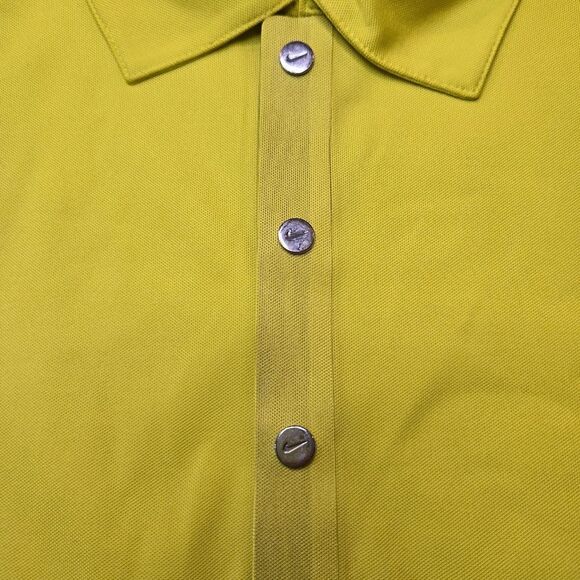 Tiger Woods Platinum Nike FitDry Golf‎ Polo Shirt Chartreuse Yellow Size XL - Picture 6 of 9
